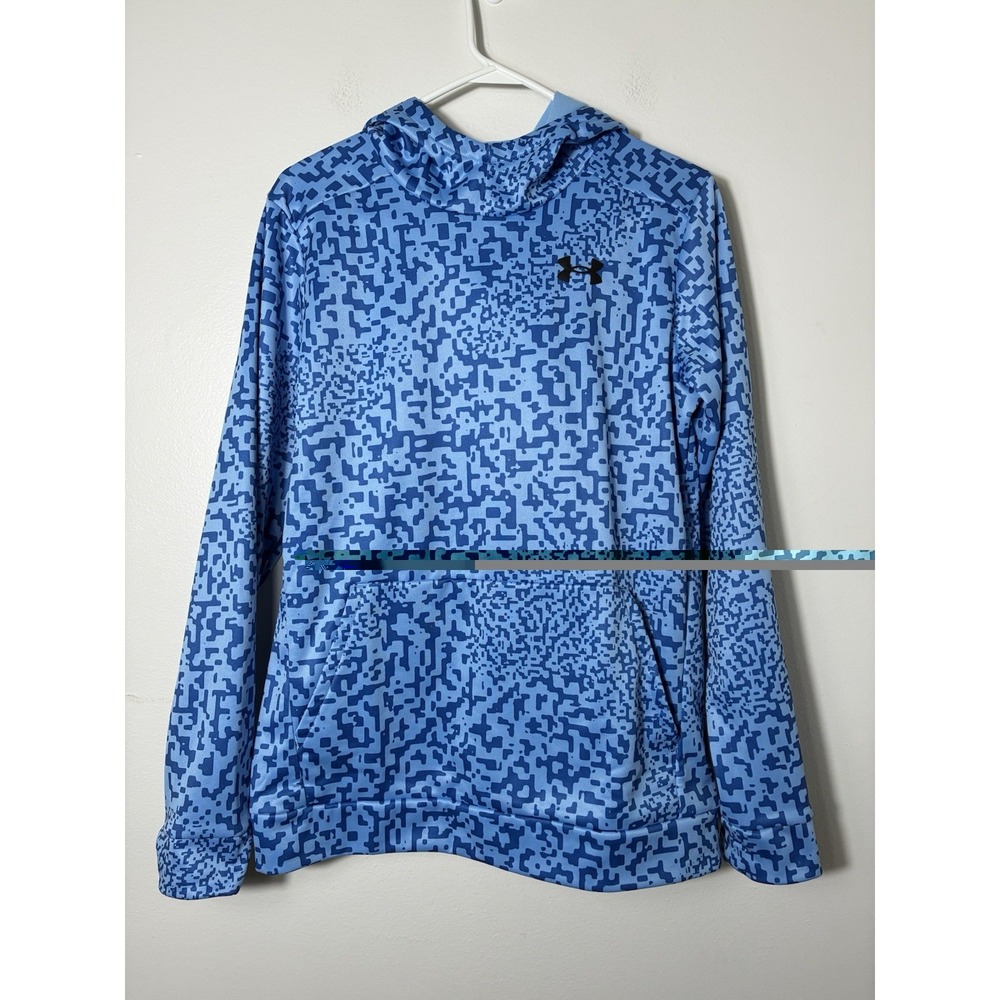 NEW Under Armour Hoddie Youth XL Blue Camouflage Fleece Lined School